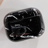 Funda protectora de plástico con textura de mármol para auriculares AirPods Pro